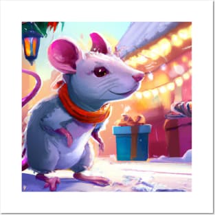 Cute Rat Drawing Posters and Art